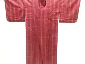 縞模様織り出し雨コート